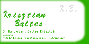 krisztian baltes business card